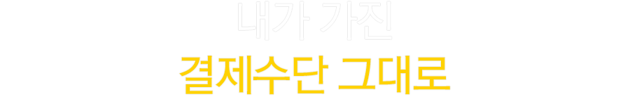 내가 가진 결제수단 그대로